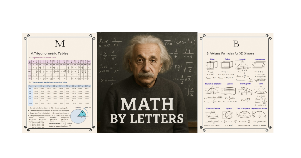 Math by Letters Cards